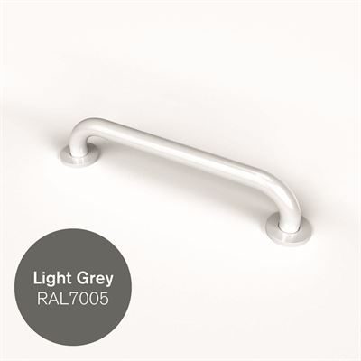 455MM STRAIGHT POWDER COATED STAINLESS STEEL GRAB RAIL - LIGHT GREY