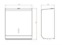 0302522 - Metal Paper Towel Dispenser - White Dimensions