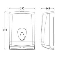 0302537 - Paper Towel Dispenser - White Dimensions