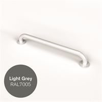600MM STRAIGHT POWDER COATED STAINLESS STEEL GRAB RAIL - LIGHT GREY