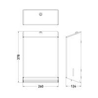 0302526 - Paper Towel Dispenser - Stainless Steel Dimensions